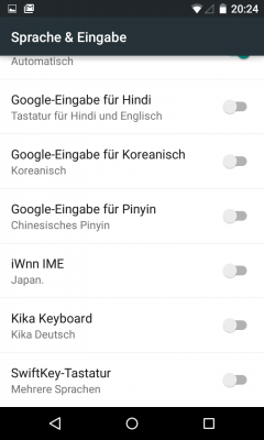 In den Einstellungen wählst du die Kika Tastatur aus.