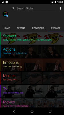 Sticker, Emoticons und Memes dürfen bei Giphy for Messenger nicht fehlen. 