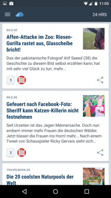 Du wählst aus, ob Beiträge von öffentlichen Personen, oder von Freunden angezeigt werden.