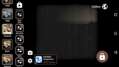 Verschiedene Effekte und Filter sind für deine Fotos und Videos bereit.