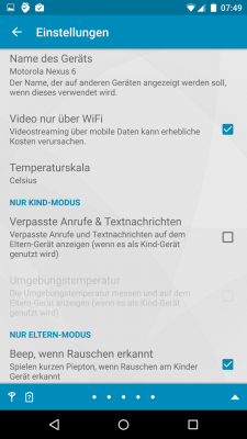 In den Einstellungen wählst du aus, wann eine Videoüberwachung stattfinden soll.