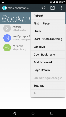 Durch einen Klick auf die drei Punkte gelangst du zum Inkognito Browser.
