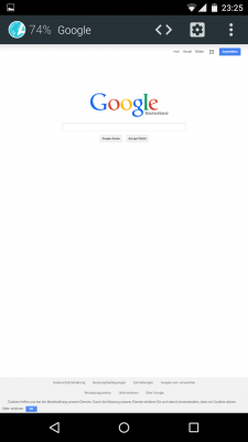 Die Ansicht in der Desktop Version.
