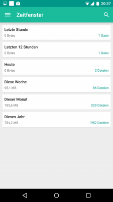 Im Zeitfenster siehst du, wann du zuletzt Dokumente hochgeladen hast.