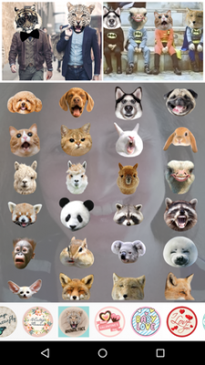 Bilder können natürlich auch durch Sticker und Tierköpfe verschlimmbessert werden. 