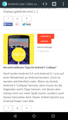 Die Seiten werden schnell aufgerufen.
