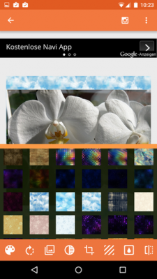 Square InstaPic bietet unterschiedliche Hintergründe für dein Bild.