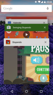 Die erste App in der Liste lässt sich über die Stecknadel anheften.