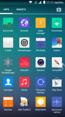Neben dem Play Store und den Google Einstellungen sind keinerlei Google Apps vorinstalliert.