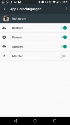 App-Berechtigungen unter Android M