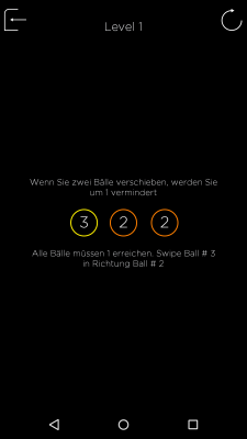 Level 1 schaffst du durch Hilfestellung der App.