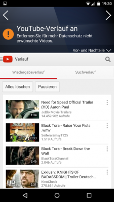 Du löscht die Videos aus deinem YouTube-Verlauf einzeln oder komplett.