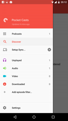 Im Menü findest du alle deine abonnierten Podcasts sortiert vor.