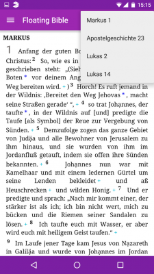 Mit dem Lesezeichen-Button findest du deine markierten Kapitel ganz leicht wieder.