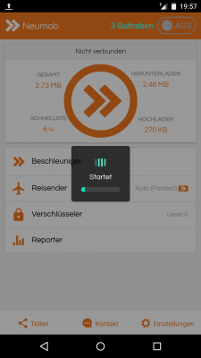 Im mobilen Netz waren mehrere Versuche notwendig um die Apps zu beschleunigen.