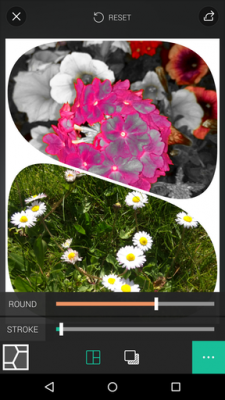 Die App bietet dir verschiedene Vorlagen zum Erstellen einer Collage. 