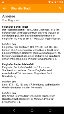 Die Anreise wird mit Bus, Bahn und Flugzeug beschrieben.