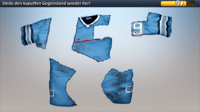 Je schneller du das T-Shirt zusammensetzt, desto mehr Energie erhältst du.