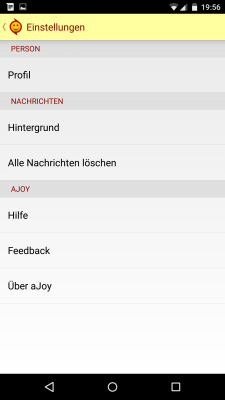  In den Einstellungen löscht du Nachrichten, oder änderst den Hintergrund und dein Profil.