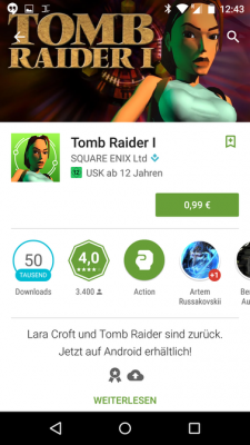 Tomb Raider I bekommt eine 12 als Altersempfehlung. Lara Croft war auch schon mal höher bewertet...