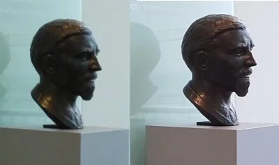 Ein Ausschnitt aus dem obigen Fotos zeigt, wie viel mehr Detailtreue im Foto des Galaxy S6 steckt (rechts).