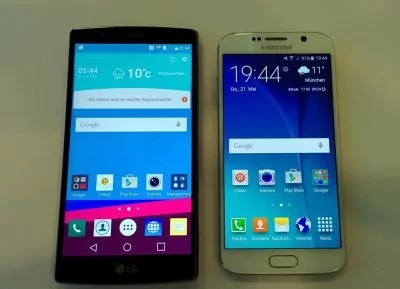 Die beiden Displays schnenken sich nicht wirklich etwas, aber das G4 bietet im Vergleich zur Größe klar mehr Display.