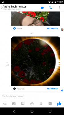 Dein Kontakt spielt das erstellte Video ab. 