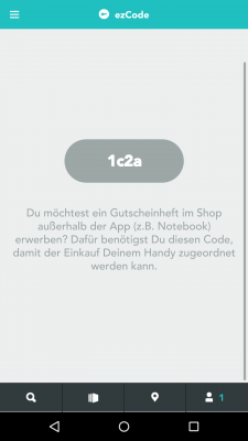  Um außerhalb der App Gutschein-Hefte zu bekommen benötigst du den Ez-Code.