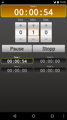 Mit dem Timer gibst du eine Zeit an, wie lange du für deinen Weg benötigst.