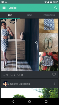 Der Klick auf den Globus zeigt dir Looks anderer User. Diesen kannst du folgen oder sie als Favoriten markieren.