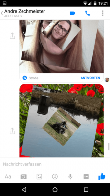 Dein Kontakt bekommt bewegte Bilder von dir.