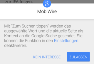 Tipp: Kontextsuche für Google Chrome App nutzen