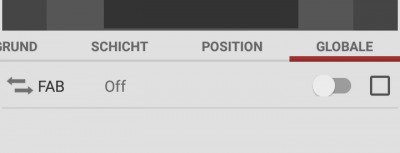 Der fertig erstellte Schalter "FAB"