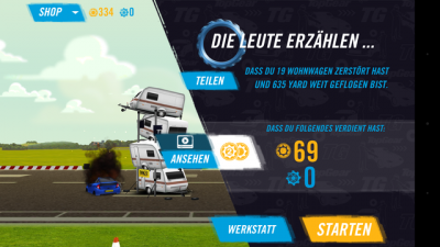 Nach Beendigung einer Runde erhältst du das Ergebnis.