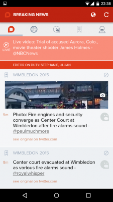 Auf der Startseite findest du News aus aller Welt untereinander aufgelistet.