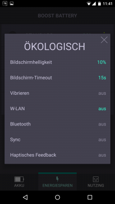 Mit der Ökologischen Variante sparst du bis zu 40% Energie.