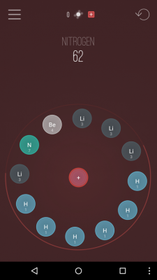 Du setzt den Plus-Button in die Mitte der 6 Wasserstoff-Atome um diese sowie die beiden Lithium-Atome miteinander zu verbinden. Atomas hilft dir durch eine farbige Kennzeichnung am Atomkreis.