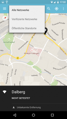 Du kannst die Netzwerke mittels Filter sortieren.