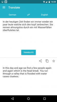 Um englische Texte zu schreiben oder zu übersetzen beinhaltet Ginger eine Translate-Funktion.