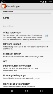 In den Einstellungen änderst du dein Konto oder hilfst Office zu verbessern.