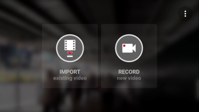 Die grafische Oberfläche der Hyperlapse-App ist sehr schlicht gehalten.