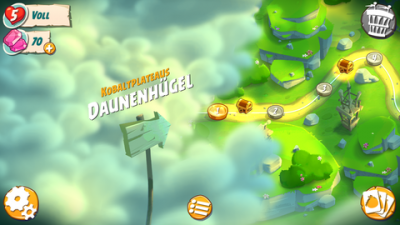 Beschreite deinen Angry-Birds-2-Weg von Level zu Level...
