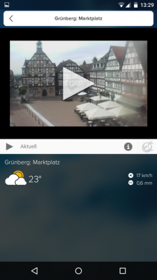 Ein Klick auf den Play-Button und die Webcam läuft.