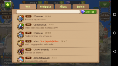 Du kannst mit anderen Gamern in Kontakt treten und mit diesen Allianzen bilden. 