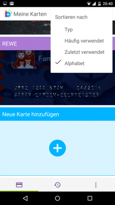 Deine Karten sortierst du wie es dir gefällt. 
