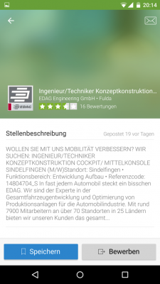 Durch den Klick auf den Bewerben-Button bewirbst du dich Online um die ausgeschriebene Stelle.