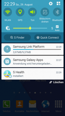 Die Benachrichtigungsleiste hat einen kleinen Facelift erhalten.