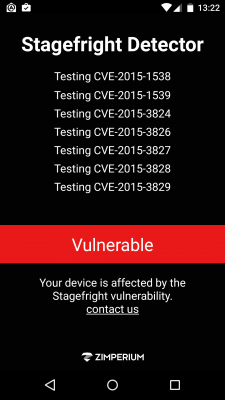So lange die Test-App von Zimperium diesen Warnhinweis anzeigt, solltest du beim Hersteller deines Smartphones um ein Update bitten!