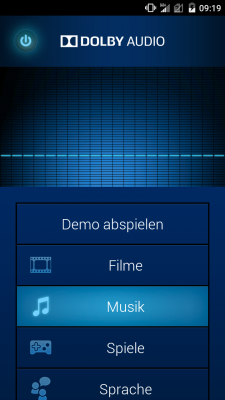 Mithilfe von Dolby-Audio kannst du den Ton nach belieben einstellen.