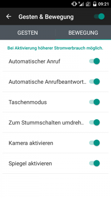 Das ZTE Blade S6 lässt sich so einrichten, dass beim Schütteln automatisch die Taschenlampe angeht.